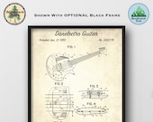 Danelectro Guitar Patent Art Print - Vintage 1969 Poster Art - Guitar Player Gift - Music Room Wall Decor - Music Store Wall Art