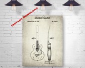 1941 Gretsch Guitar 8 quot x10 quot Printable Patent - Music Lover Gift - Guitarist Gift - Printable Download - Digital Download Blueprint