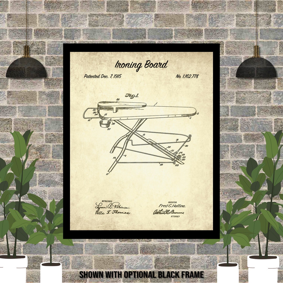1915 Ironing Board Patent Art Print Vintage Ironing Table Poster Laundry Room Wall Art Laundry