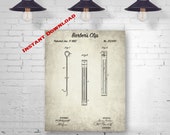 1882 Barber 39 s Clip 8 quot x10 quot Printable Patent Print - Hair Salon Decor - Antique Printable Download - Digital Download Patent