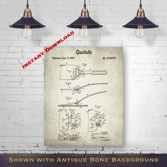 1963 Spatula 8x10 Printable Patent Print Etsy