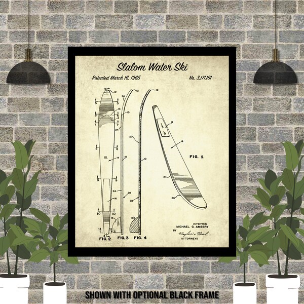Water Ski Art Etsy
