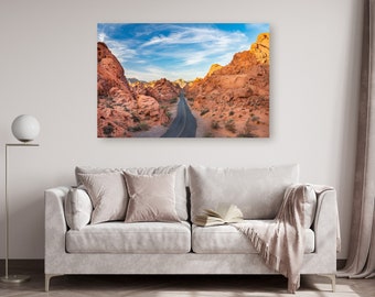 Mouses Tank Road, Valley of Fire, Valley of Fire State Park, Valley Of Fire Print, Southwest Wall Art, Travel Poster, Red Rocks, Nevada Art