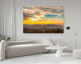 Clingmans Dome, Blue Ridge Mountains, Blue Ridge, Blue Ridge Parkway, Mountain Canvas, Smoky Mountain Art, Smoky Mountains, Great Smoky