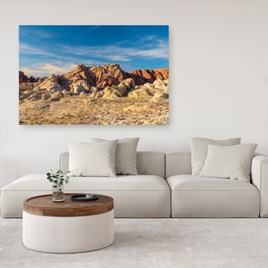 Valley of Fire Canvas, Mouses Tank Road, Valley of Fire Nevada, Valley of Fire Photo Print, Desert Canvas, Southwest Art, Red Rocks