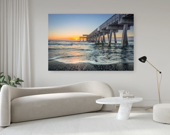Tybee Island, Tybee Island Pier, Tybee Island Art, Tybee Island Canvas, Tybee Island Print, Savannah ga, Tybee Island Print, Savannah Print