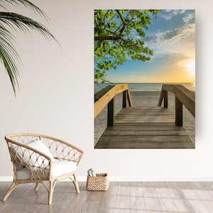 Naples Beach Sunset Canvas Print: Florida Gulf Coast Seascape Wall Art