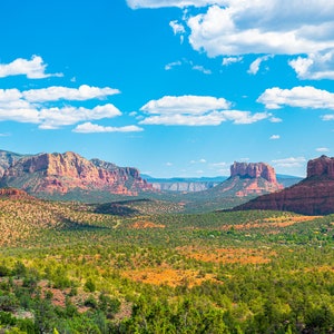 Sedona Red Rocks, Cathedral Rocks, Sedona Cathedral Rock, Sedona Canvas, Sedona Art, Sedona Canvas, Southwest Print, Poster Wall Art image 3