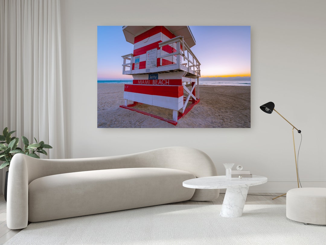 Miami Beach Canvas Print, Miami Art Decor, Miami Wall Art, Miami Photo Print, Florida South