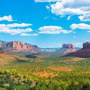 Sedona Red Rocks, Cathedral Rocks, Sedona Cathedral Rock, Sedona Canvas, Sedona Art, Sedona Canvas, Southwest Print, Poster Wall Art image 2