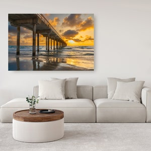 San Diego, La Holla Scripps Pier, La Jolla Beach, La Jolla Canvas, San Diego Beach, San Diego Pier, Southern California, West Coast Sunset