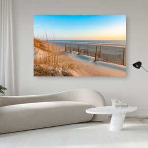 Tybee Island Beach Canvas Print: Coastal Ocean Landscape Photography