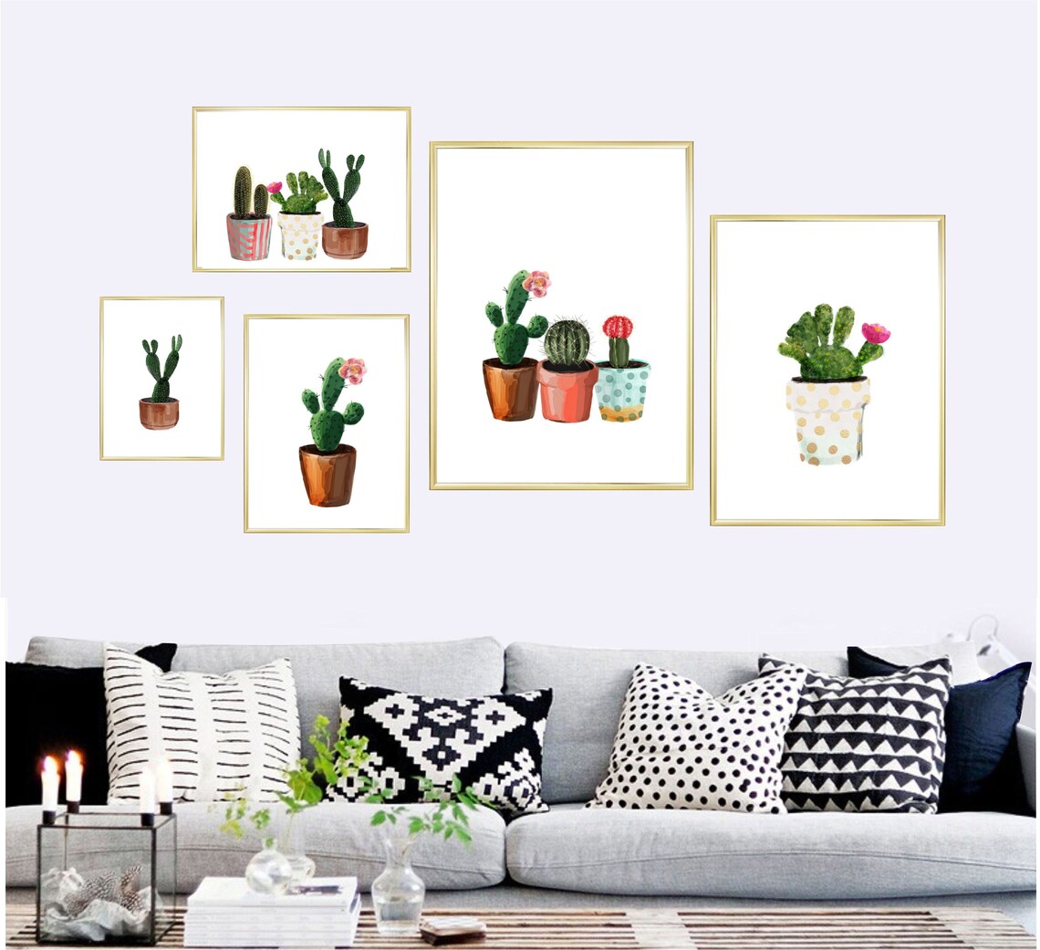 5 Designs Printable Wall Art Set of 5 Digital Prints | Etsy