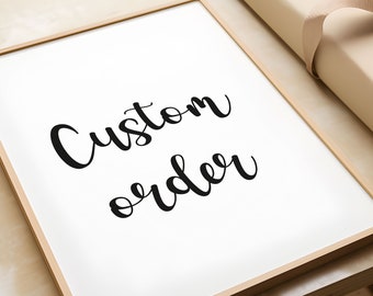 Custom order for printable wall art Digital Prints customized posters