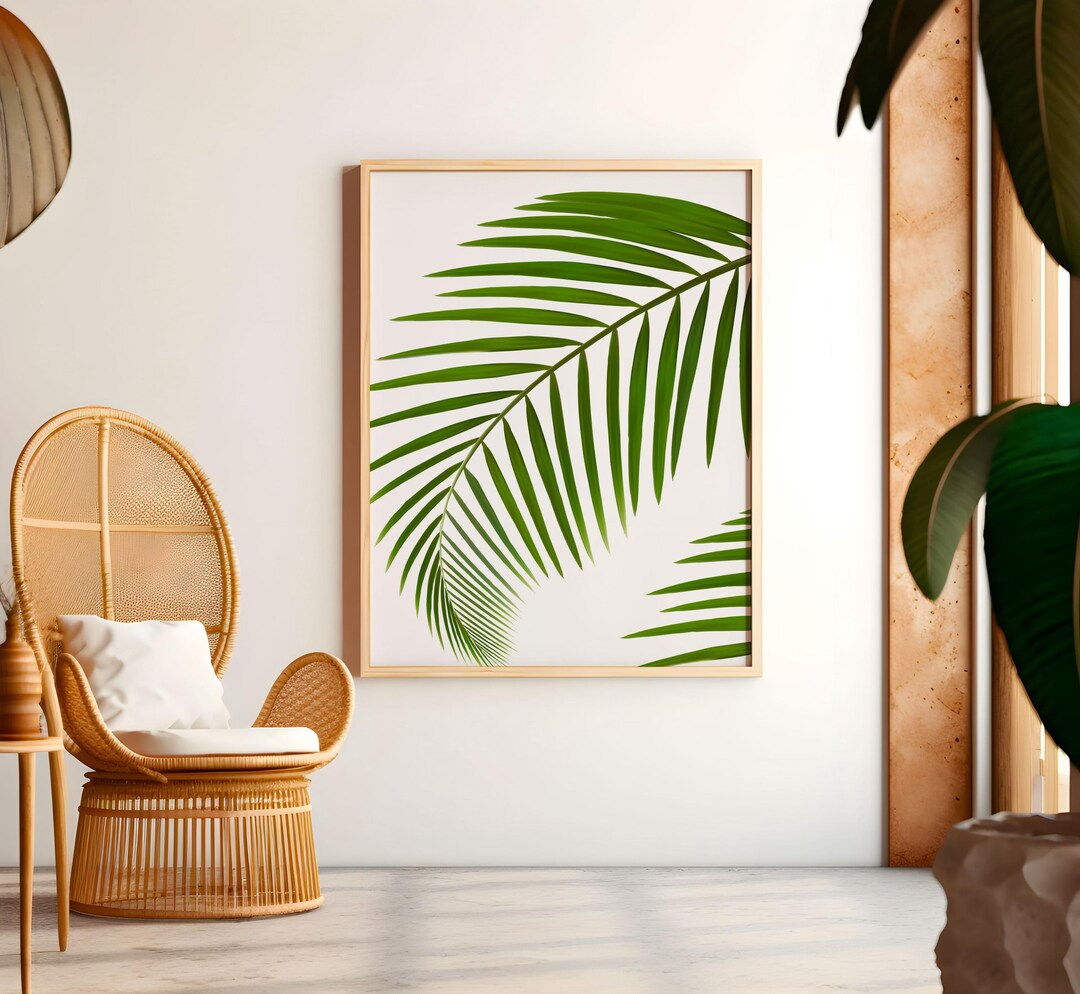 Palm Leaf Print Printable Wall Art Digital Prints Home Decor Branch ...