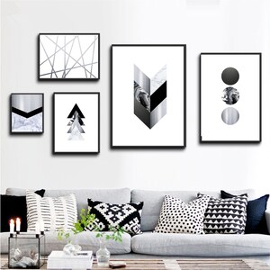 Set of 3 Printable Wall Art Set Black and White Digital Prints ...