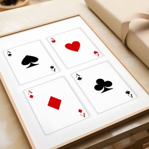 Printable playing cards wall art Digital Prints modern printable prints