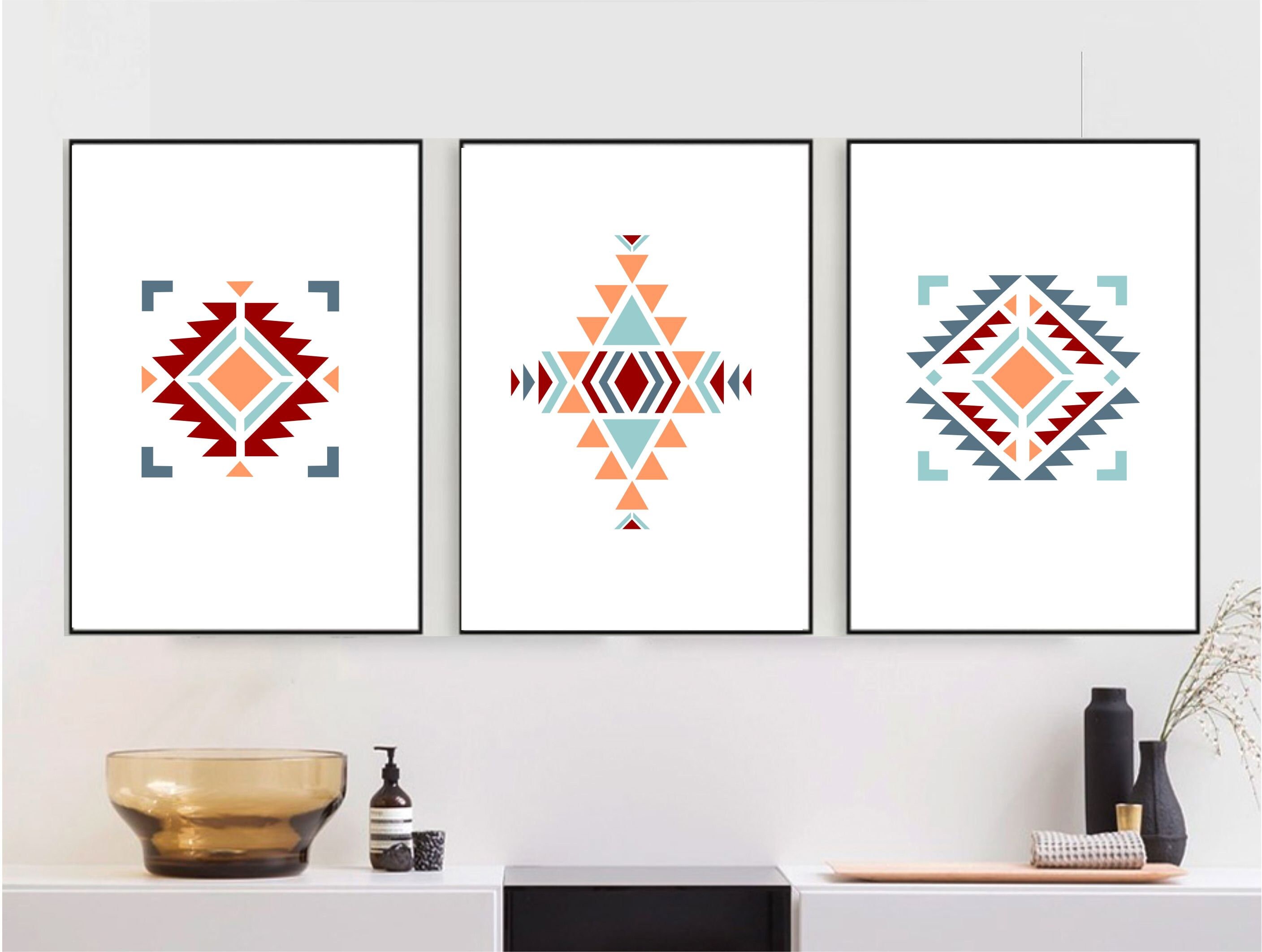 Set of 3 Printable Wall Art Set Digital Prints Traditional - Etsy