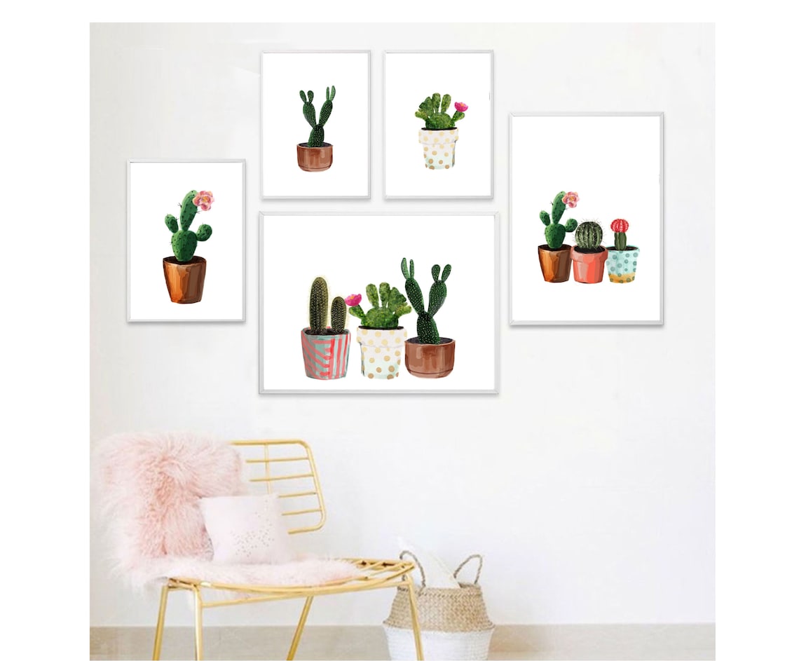 5 Designs Printable Wall Art Set of 5 Digital Prints | Etsy