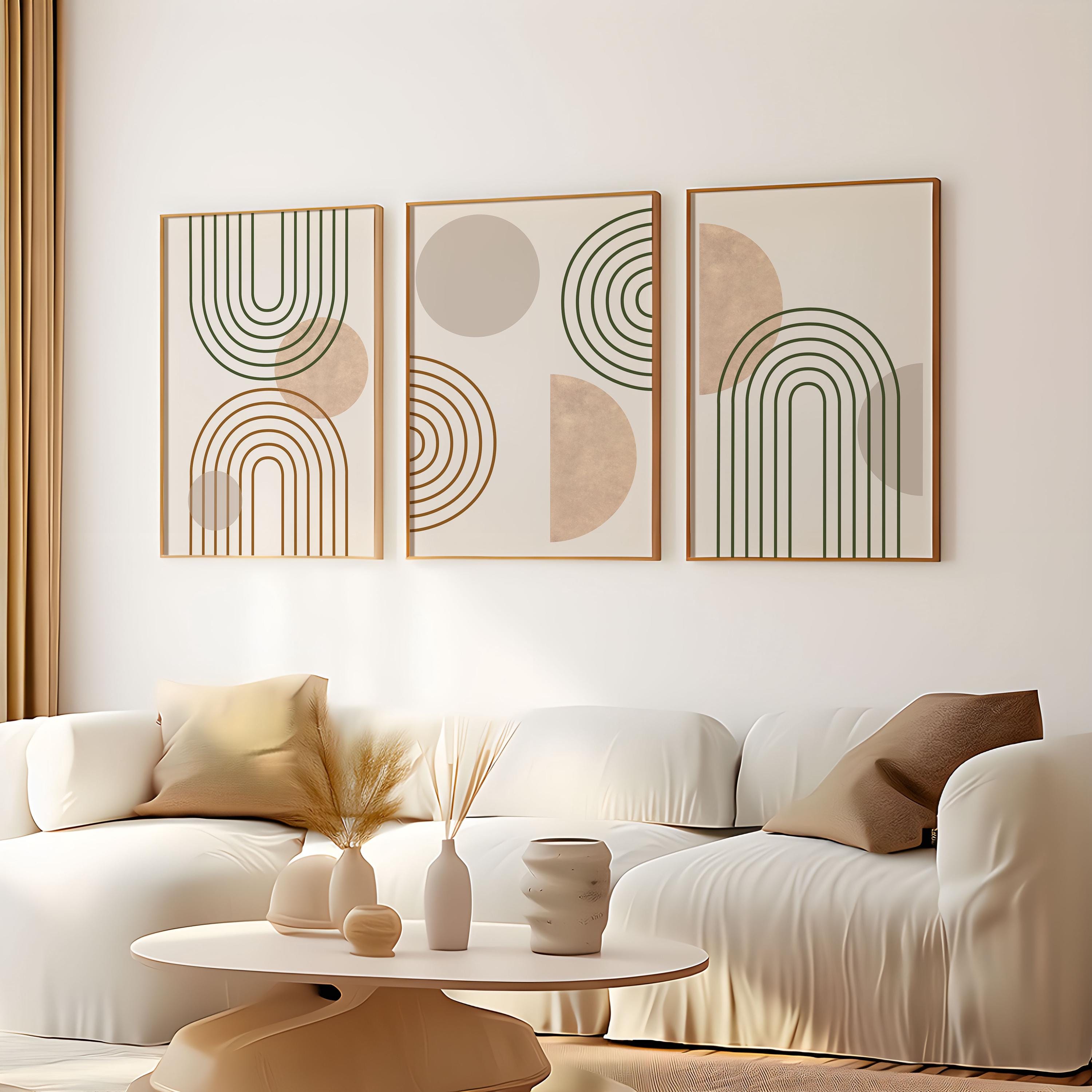 Set of 3 Boho Geometric Prints Printable Wall Art Set Digital Prints ...