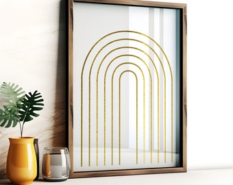 Geometric gold print Printable wall art Digital Prints modern home decor bedroom