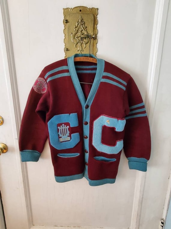 Vintage 40s Englewood Knitting Mills Varsity Cardi