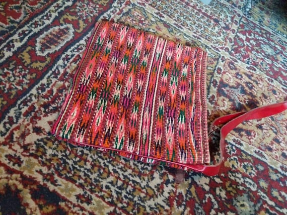 Vintage Handwoven Wool Southwestern Shoulder Bag … - image 5