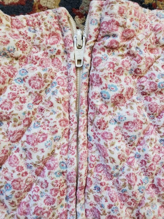 Vintage Ruth Scharf Girls' Floral Dress Quilted S… - image 5