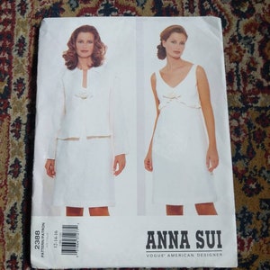Vintage Vogue American Designer Anna Sui Sewing Pattern Sizes 12 14 16 UNCUT