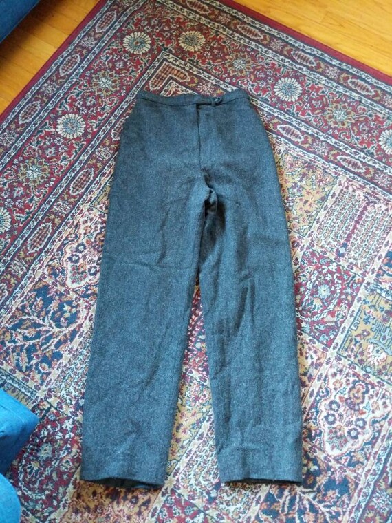 Vintage Jantzen Wool Grey Trousers Size 12 Made i… - image 2