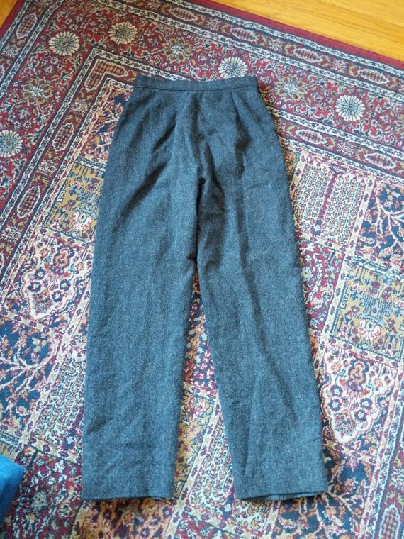 Vintage Jantzen Wool Grey Trousers Size 12 Made i… - image 6
