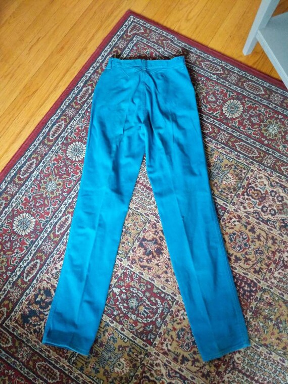 Vintage 70s 80s Wrangler Silverlake Teal Blue Jea… - image 4