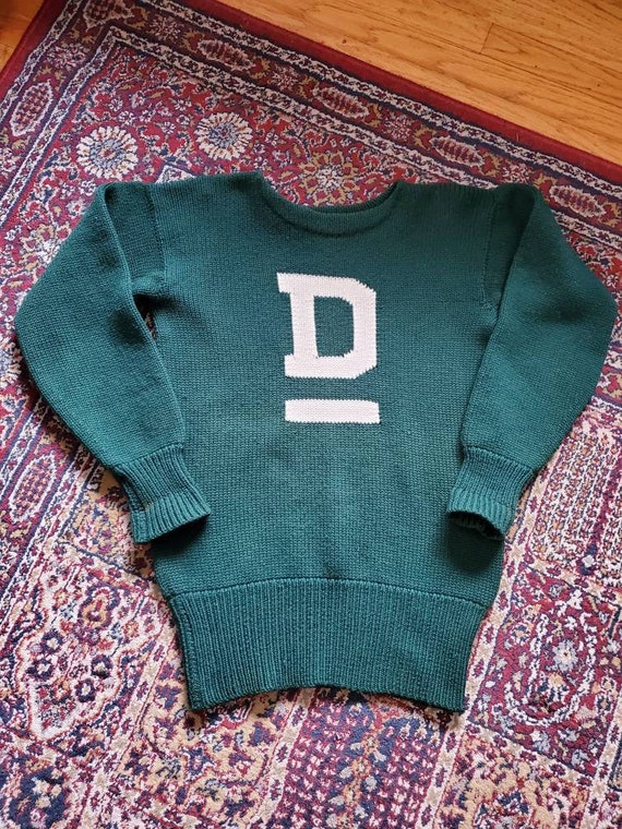 Vintage 40s Dartmouth College Football Letterman … - image 1