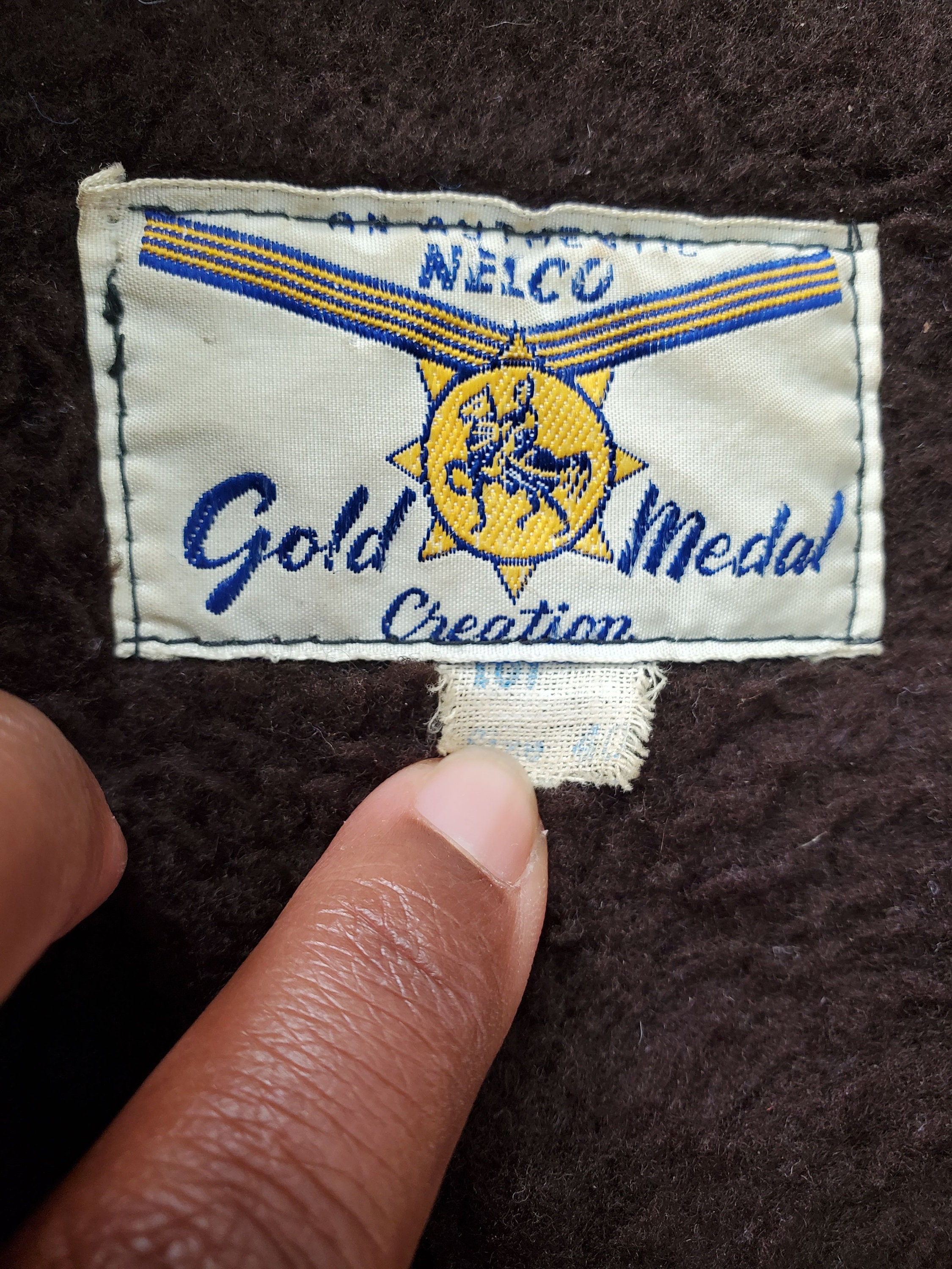 Vintage 50s NELCO Gold Medal Creation Plaid Wool Coat Sherpa  