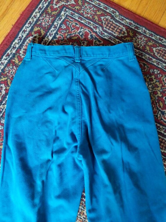 Vintage 70s 80s Wrangler Silverlake Teal Blue Jea… - image 5