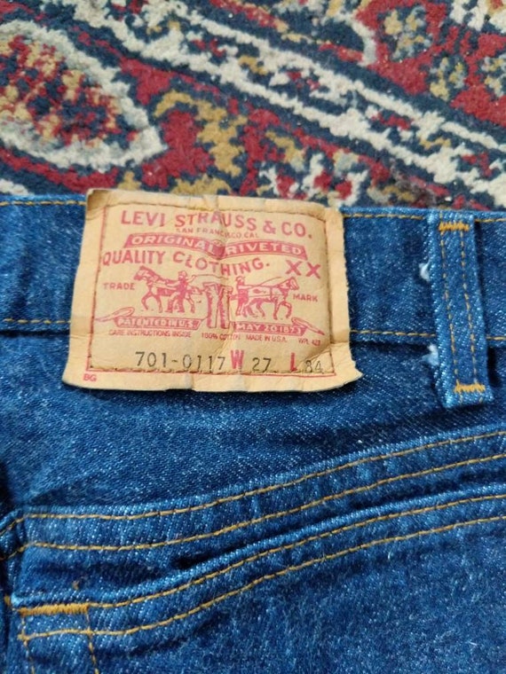 Vintage Levi's 701 Jeans 80s W27 USA Made - Etsy