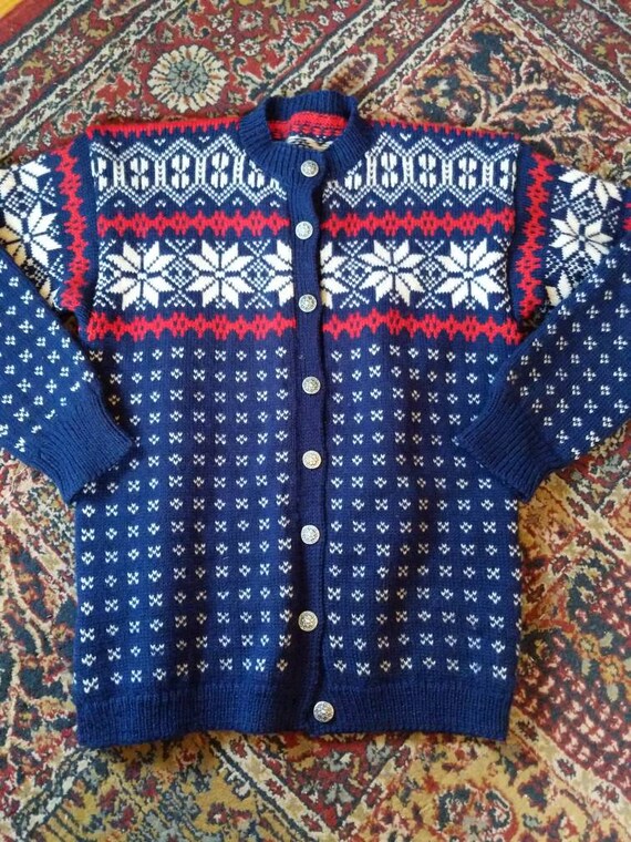 Vintage Christmas Wool Snowflake Austrian Nordic … - image 3