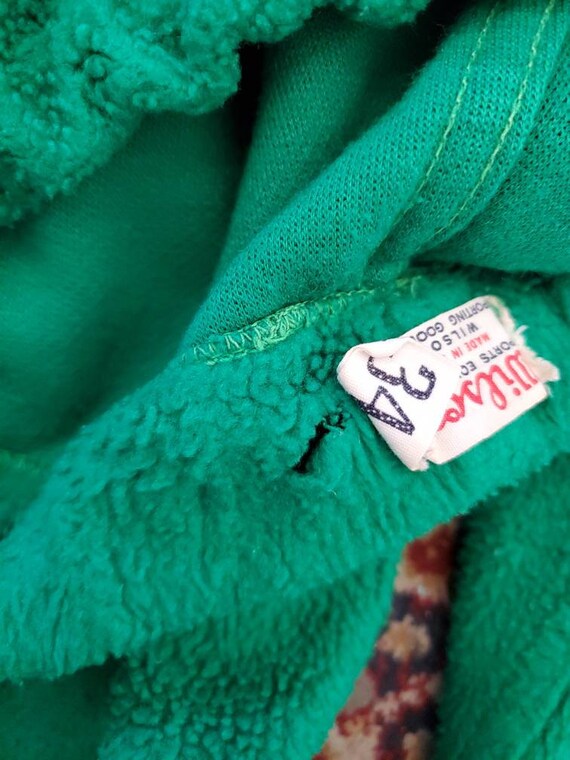 Vintage 50s Wilson Sporting Goods Green Fleece Sw… - image 6