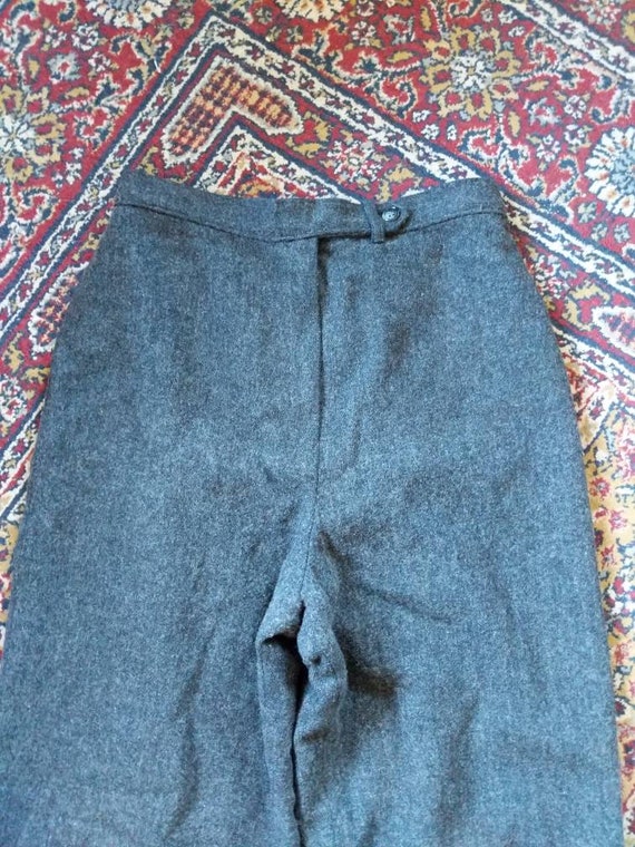 Vintage Jantzen Wool Grey Trousers Size 12 Made i… - image 1