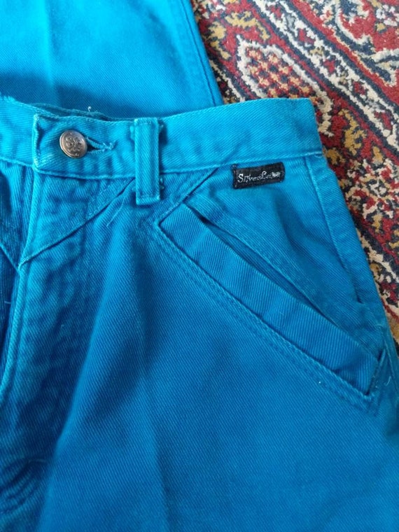 Vintage 70s 80s Wrangler Silverlake Teal Blue Jea… - image 3