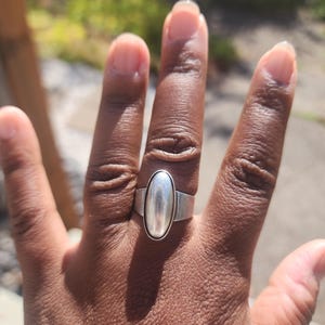 Vintage Niels Erik From Sterling Silver Ring Denmark 6.5 Approx Modernist Oval