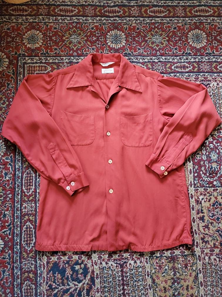 Vintage 40s Stradivari Strad-o-gab Mens Burnt Orange Gabardine 