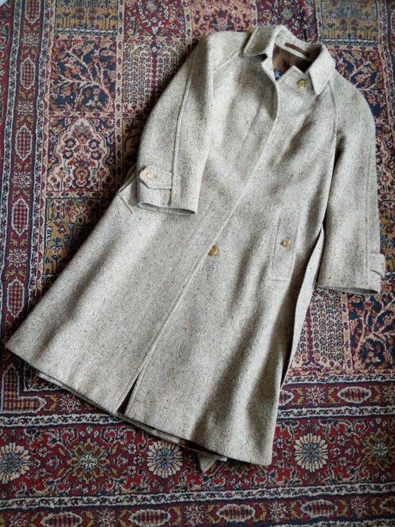 Vintage 80s Burberrys Prorsum Irish Tweed Coat Belted… - Gem Vintage 80s Burberrys Prorsum Irish Tweed Coat Belted… - Gem