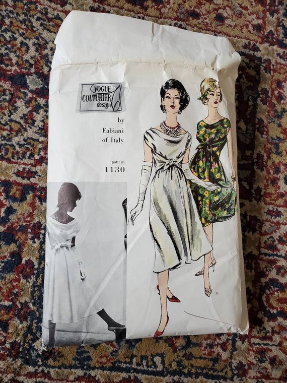 1950's Vogue Couturier Design One-Piece Dress with Detailed Front and –  Backroom Finds