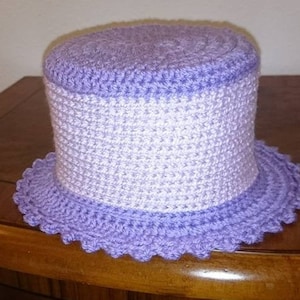 Toilet hat -Toilet paper hat purple/ white