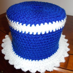 Klohut -Klohütchen Toilet Paper Hat blue/white