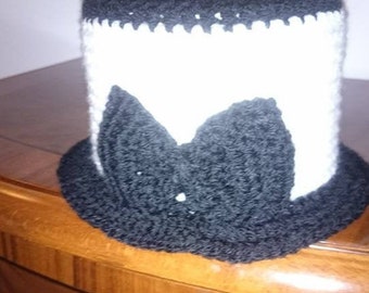 Klohut -Klohütchen  Toilettenpapier Hut mit schwarzer Schleife