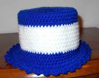 Klohut -Klohütchen Toilet Paper Hat blue/white
