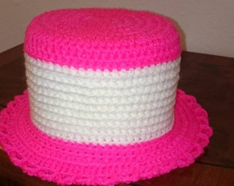 Klohut -Klohütchen Toilet Paper Hat pink/white