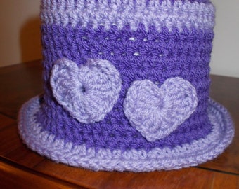 Toilet hat toilet paper hat blue with hearts